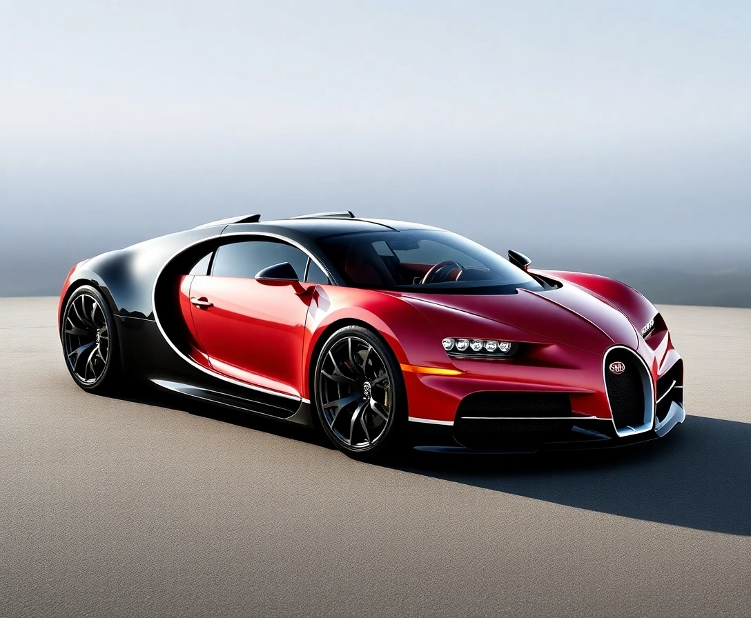 Bugatti Centodieci, vue de profil